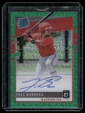 2020 Donruss Optic #RRS-TB Tres Barrera Rated Rookies Signatures Green Mojo #/99
