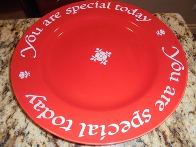 The Original Red Plate Company Waechtersbach You are Special Today dinner plate
