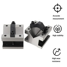 V-Block-Set aus Gusseisen 2-teilig V-Block ohne Klemme Winkelprismen