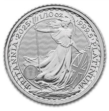 Großbritannien 2025 Platin Britannia BU .999 Zufallsjahr