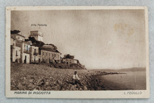 cartolina salerno marina di pisciotta villa fedullo viaggiata 1955 formato picco