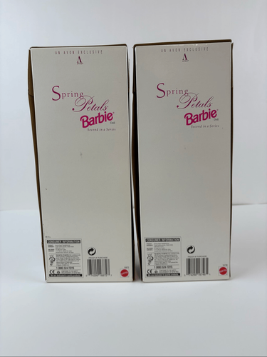 Avon Spring Petals Barbie Puppen blond und brünett 2. in Serie NRFB 2er Set - Bild 6 von 9