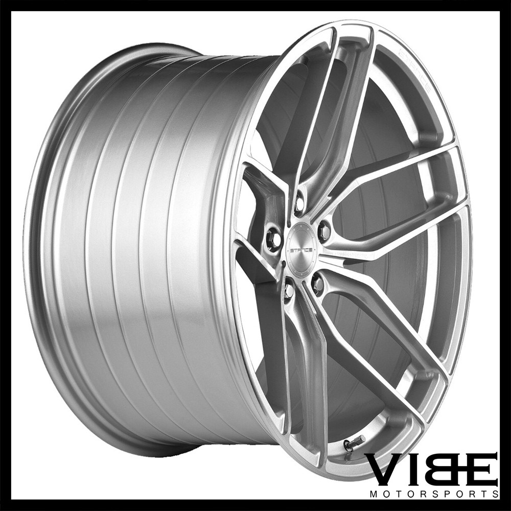 22" STANCE SF03 SILVER CONCAVE WHEELS RIMS FITS MASERATI QUATTROPORTE