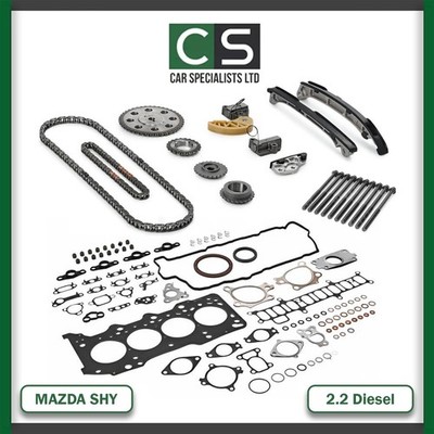 MAZDA 3 6 CX-5 SKYACTIV 2.2 DIESEL SHY1 TIMING CHAIN KIT HEAD SET HEAD BOLT KIT