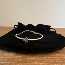 Pamela Love 3 Iolite Stones & Silver Bangle B...