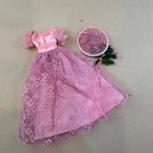 1987 Vintage Mattel BARBIE Romantic Wedding Fashions #3105 Pink Lace Gown w Hat