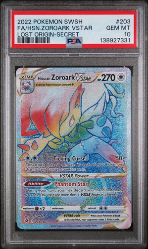 Hisuian Zoroark VSTAR graded PSA 10 for sale on eBay