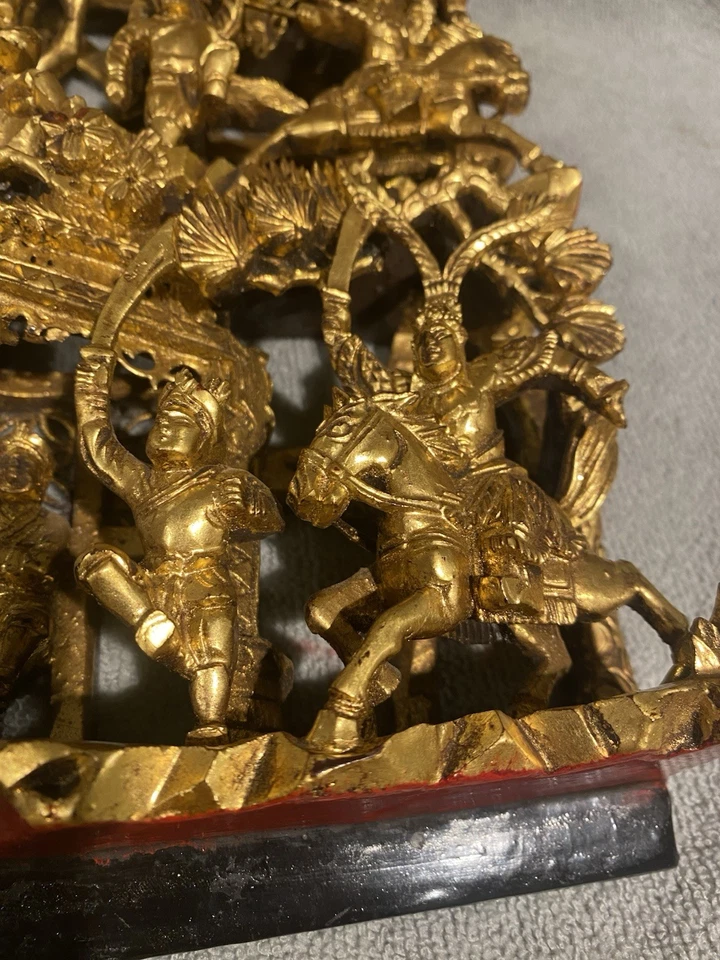 Antigua tallada china china rara representación de la guerra (19/20) Foto 2 de 4