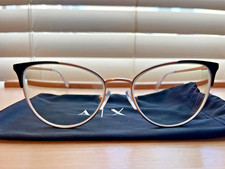 Armani Exchange Cat-Eye Rose Gold and Black E...
