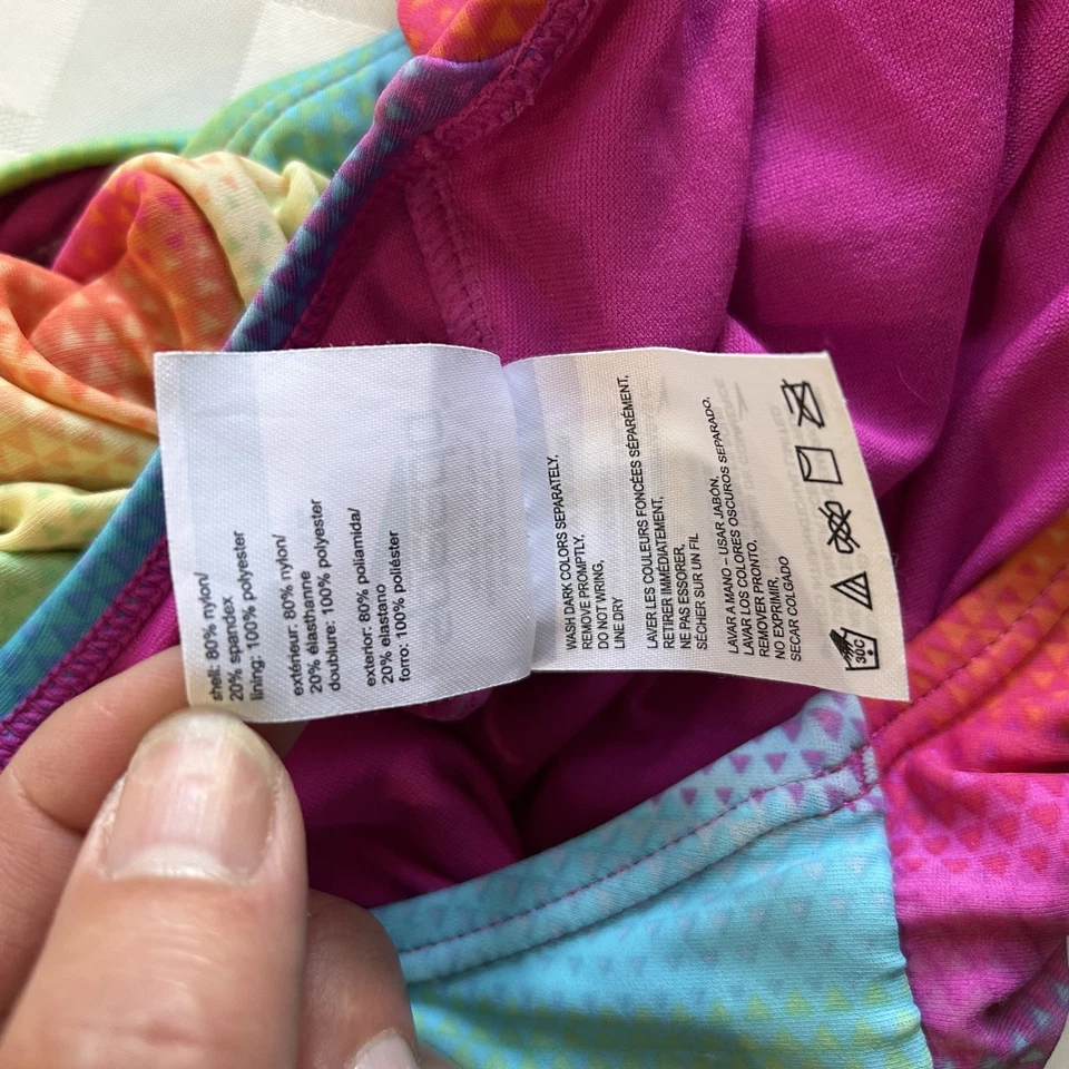 Купальник для девочек Speedo размер 12 радужный цельный спортивный детский для плавания - Изображение 2 из 4