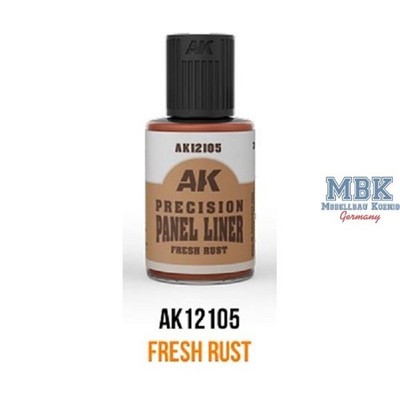 AK Interactive S.L. AK-12105 AK Precision Panel Liner FRESH RUST 30ml