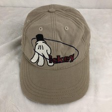 Vintage Goofy's Hat Co Disney Mickey Hand Tan Snapback Hat Cap Made USA One Size