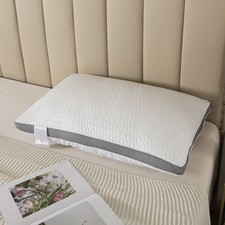 Image of Cooling Pillow 1400g extra filling 320 gsm cover cotton reverse 5cm Gusset