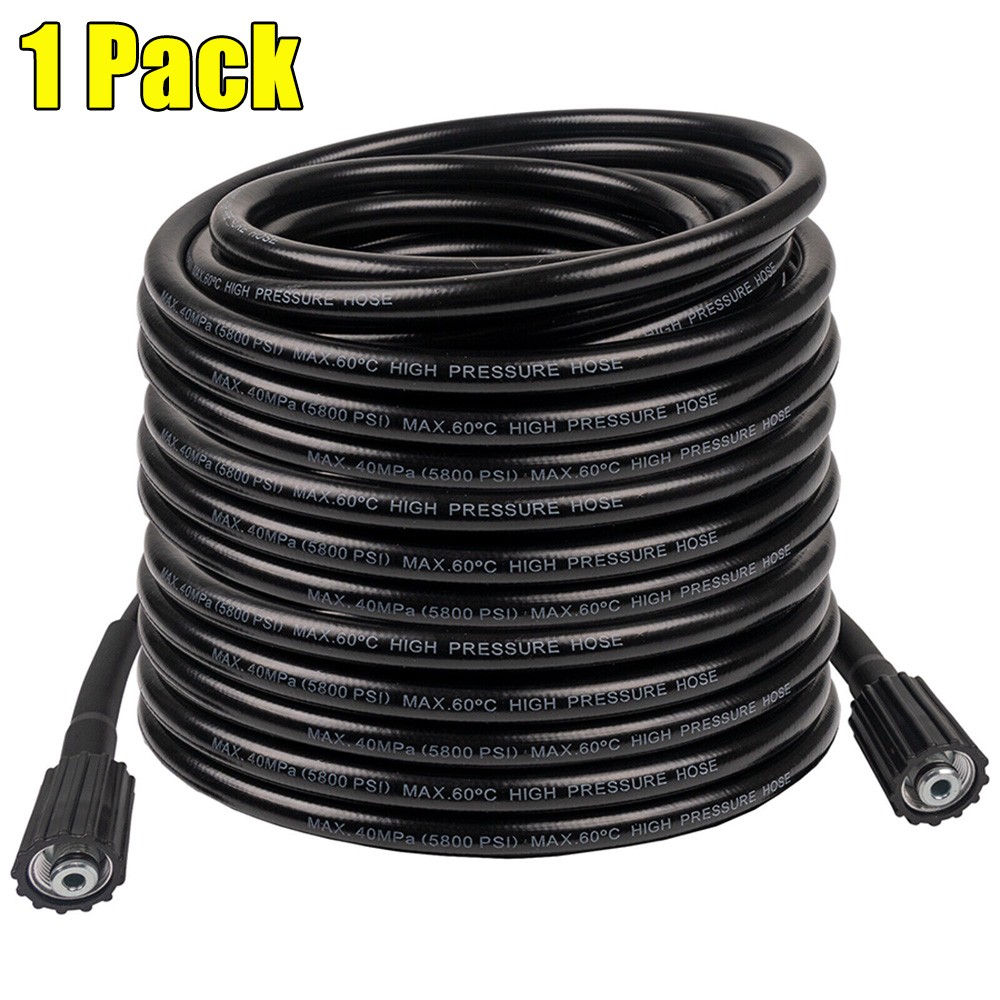 High Pressure Washer Hose 15m/50ft 5800PSI M22-14mm Power Washer Extension Hose