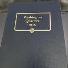 1932 - 1964 WASHINGTON SILVER QUARTERS PARTIAL SET IN WHITMAN ALBUM 8 COINS