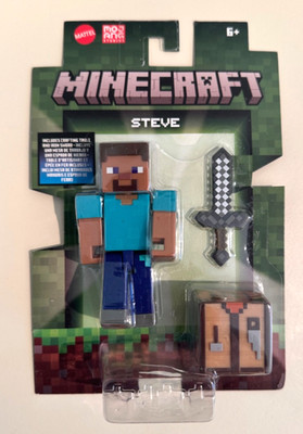 NIB Mattel Minecraft Steve 3.25