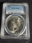 1923 Peace Silver $1 Dollar Coin PCGS MS 63!