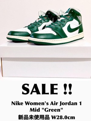 Nike Air Jordan 1 Mid Green W28.0cm Sneakers | eBay