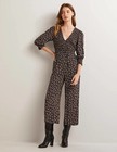 Boden NWT Smocked Bodice Black Berry Sprig Jumpsuit US Size 12 REG — photo 1