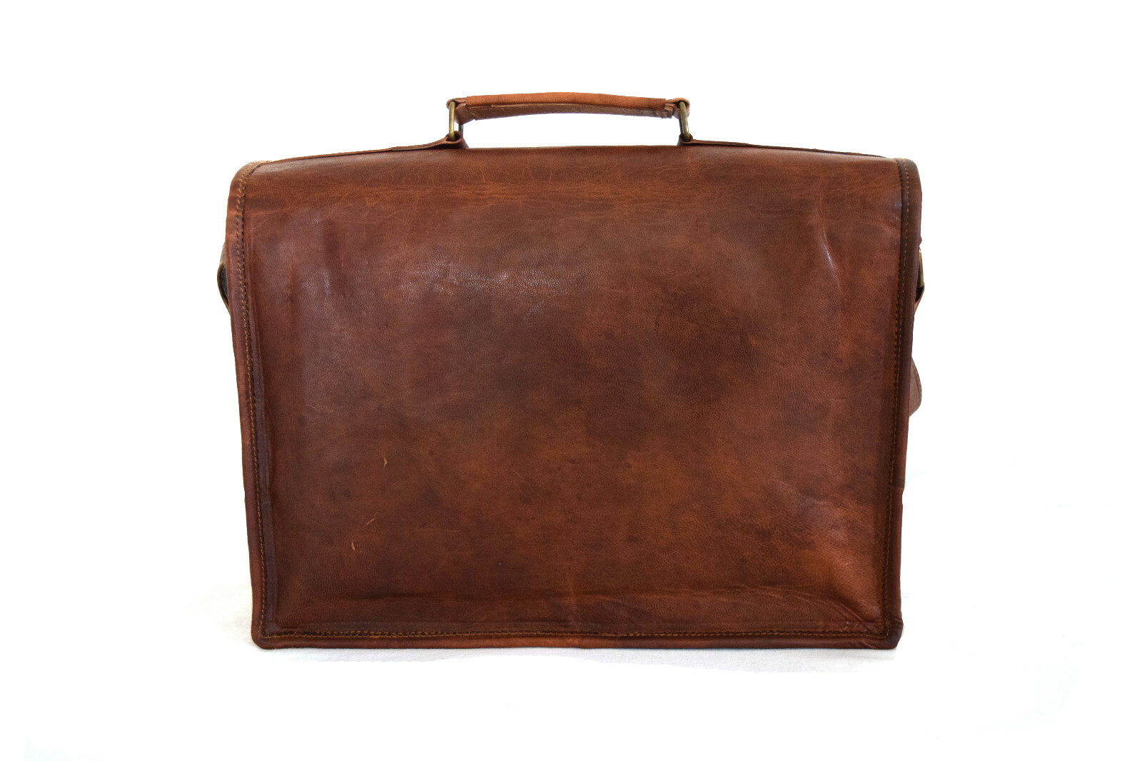 14 In Real Leather Satchel Messenger Bag Laptop School Briefcase Shoulder Bags