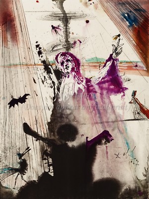 SALVADOR DALI Premium Canvas Print ALIYAH I Have Set before Thee Life