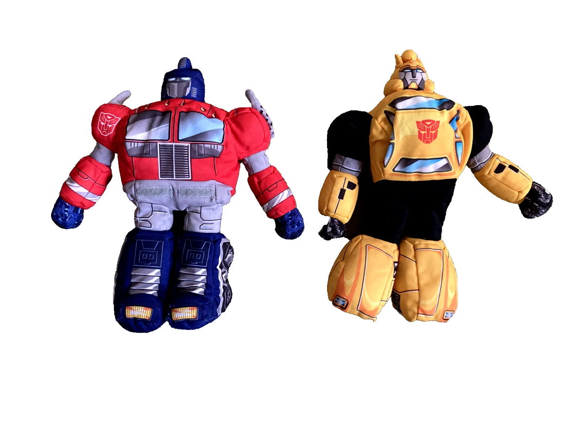 Hasbro Transformers Optimus Softimus Prime and BumbleBee Reversible Plush 11