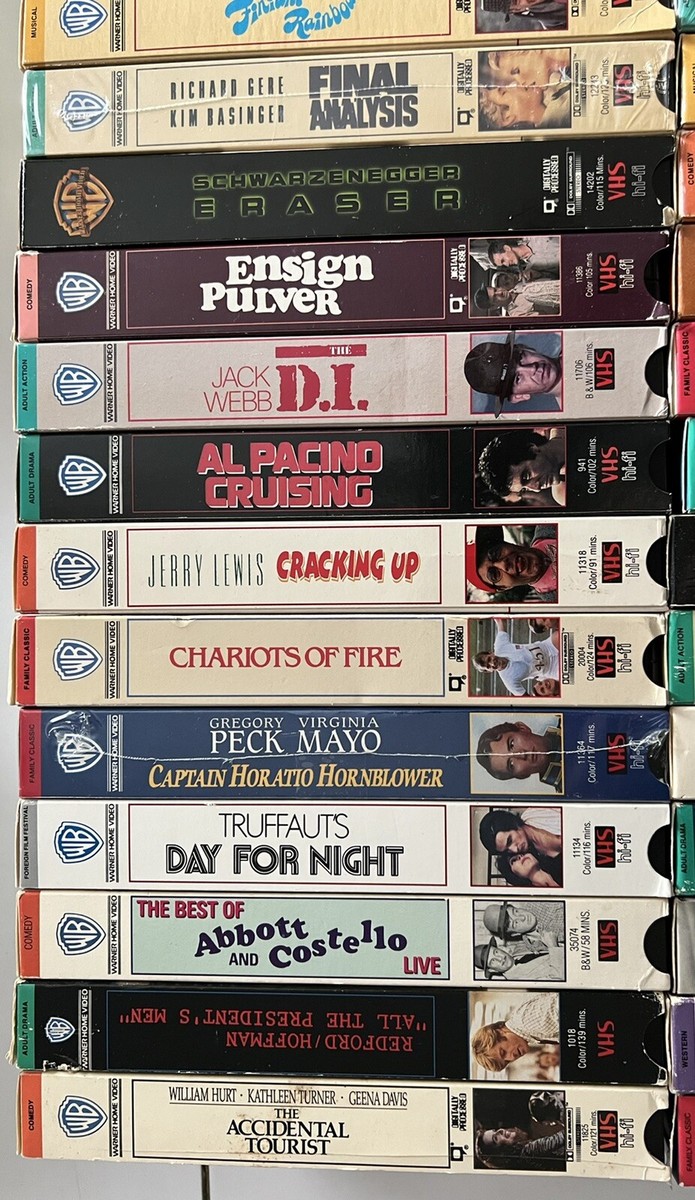 LOT OF 50 ORIGINAL VHS WARNER BROTHERS HOME VIDEO MOVIES - PRIVATE
