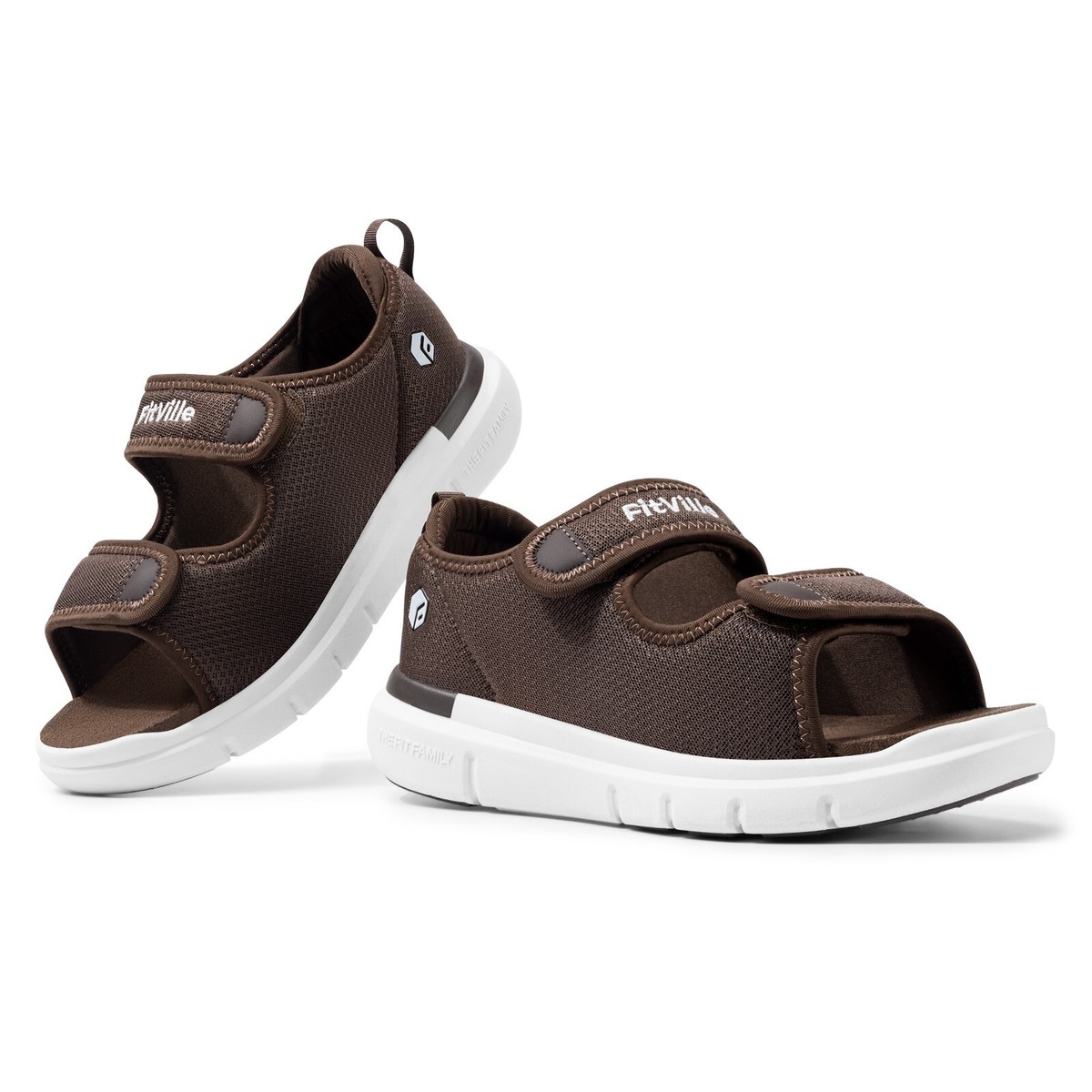FitVille Men Diabetic Sandals Wide Width Edema Shoes w 