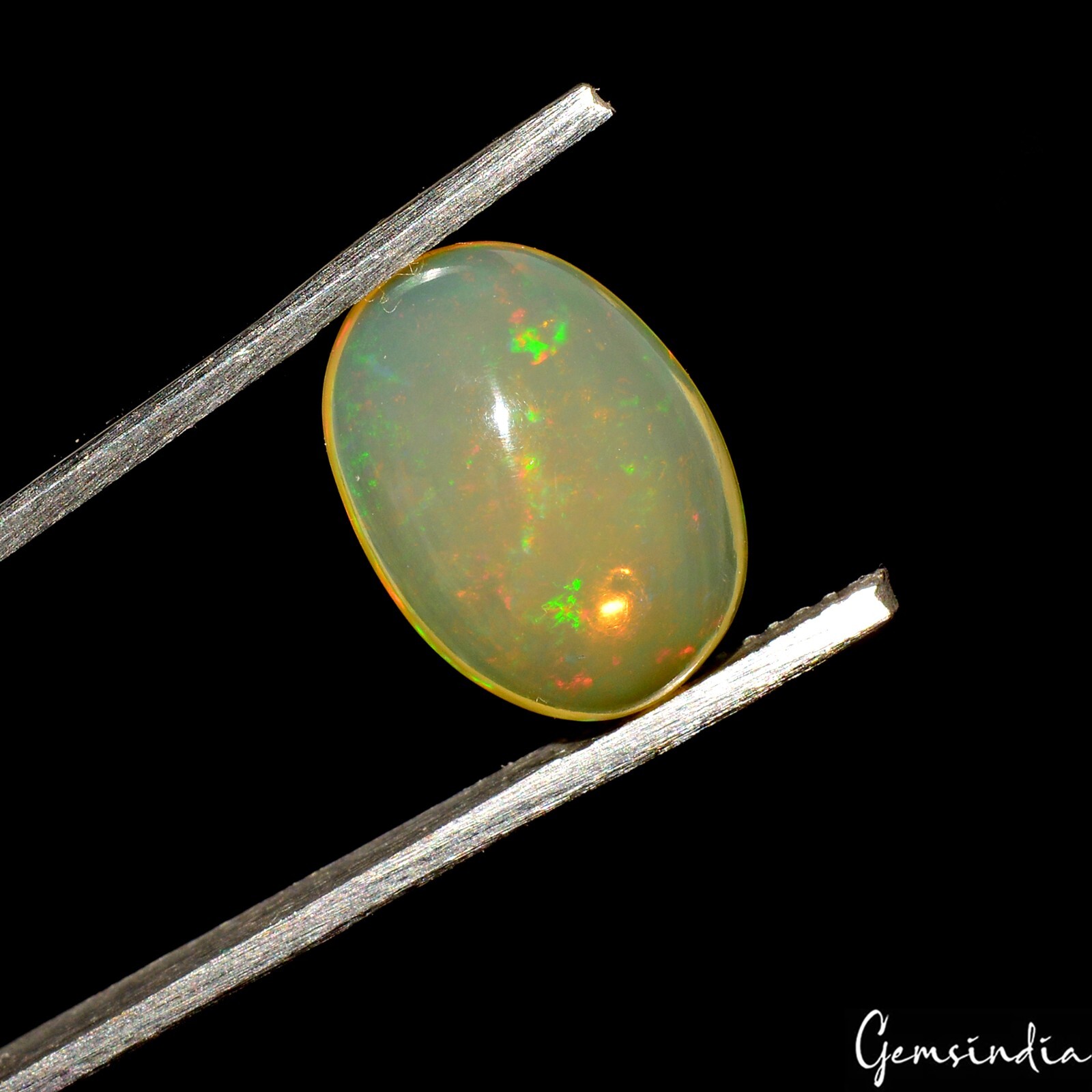 4.70 Cts Natural Untreated Ethiopian Multi Shine Opal Oval Cab Rare Gem For Ring