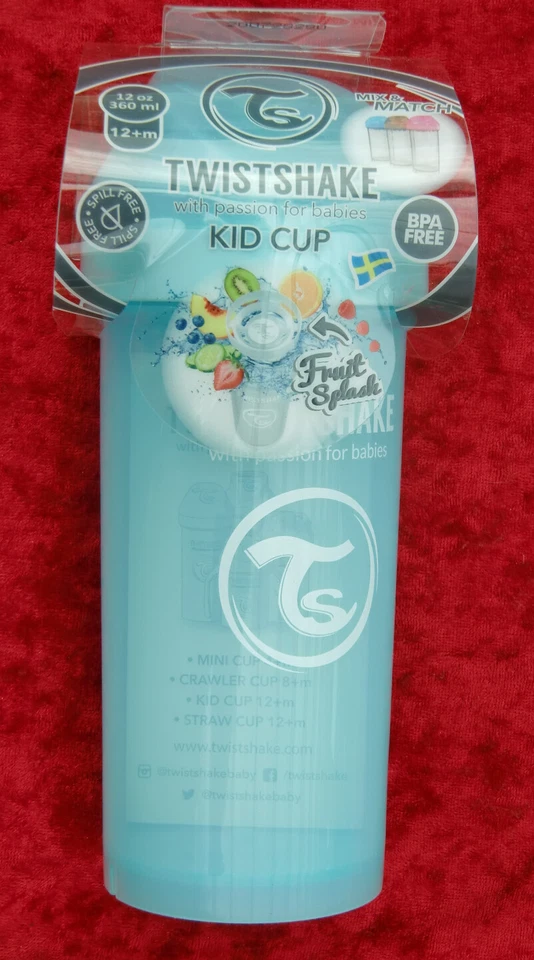 TWISTSHAKE, Kid Cup, Trinkflasche, Schnabeltasse, blau, 360 ml, auslaufsicher - Bild 1 von 1