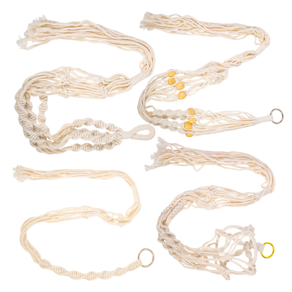 4 Pcs Garland Artificial Hangers Hanging Basket Net Bag Fringe Plant