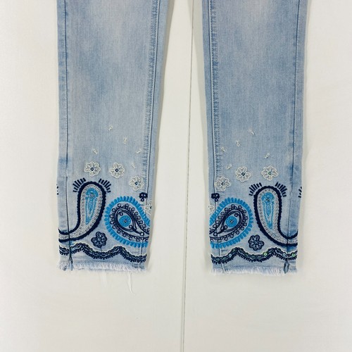 DESIGUAL Women Blue Slim Fit Ankle Zip Jeans Size W24 UK 6 IT 38 - Picture 5 of 15