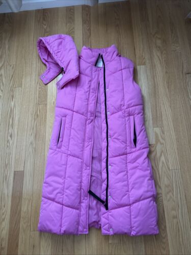 Avec Les Filles Women's Vest Hooded Longline Pink XS