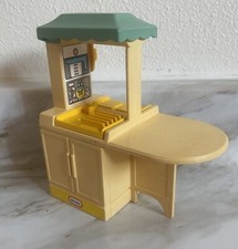 Vintage Little Tikes Dollhouse Furniture Miniature Kitchen Sink Stove Island