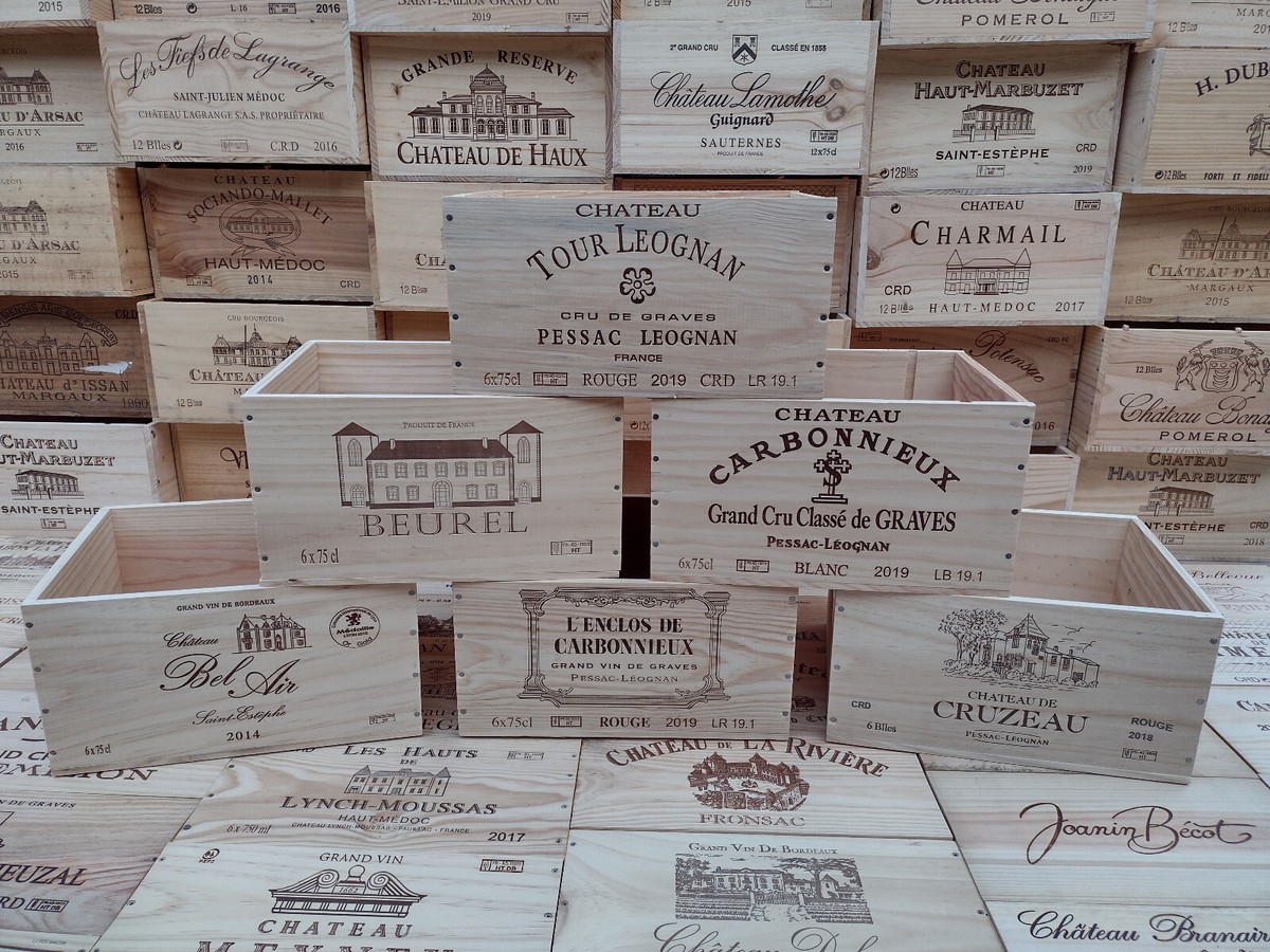 CHÂTEAU CHASSE-SPEIRS 1966 ギフトボックス付き Wooden wine Box Crate ~ 6 bottle, French, Genuine, Gift, Hamper