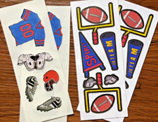 Creative Memories Football Stickers -Set of 4 Strips, 2 Different Designs - NLA