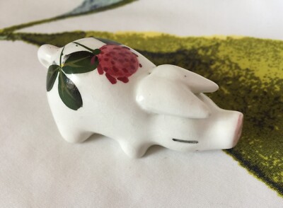 Vintage Wemyss Plichta Keramik Kleeblatt Schwein - 7 cm lang - perfekt