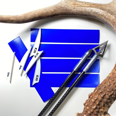 #ad #ad 3 Arrows Archery Arrow Wraps BRILLIANT BLUE. 15 pack Multi Size Made In USA $8.25