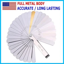 32 Blade Feeler Gauge Dual Metric & SAE Reading Combination Gap Thickness Tool 