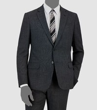 A X Armani Exchange Men's Gray Slim-Fit Gray Pin Dot Wool Suit Jacket Size 42R