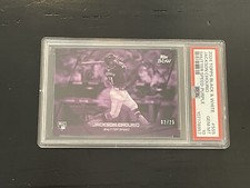 2024 Topps Black & White Shutter Speed Purple Jackson Chourio RC /25 PSA 10