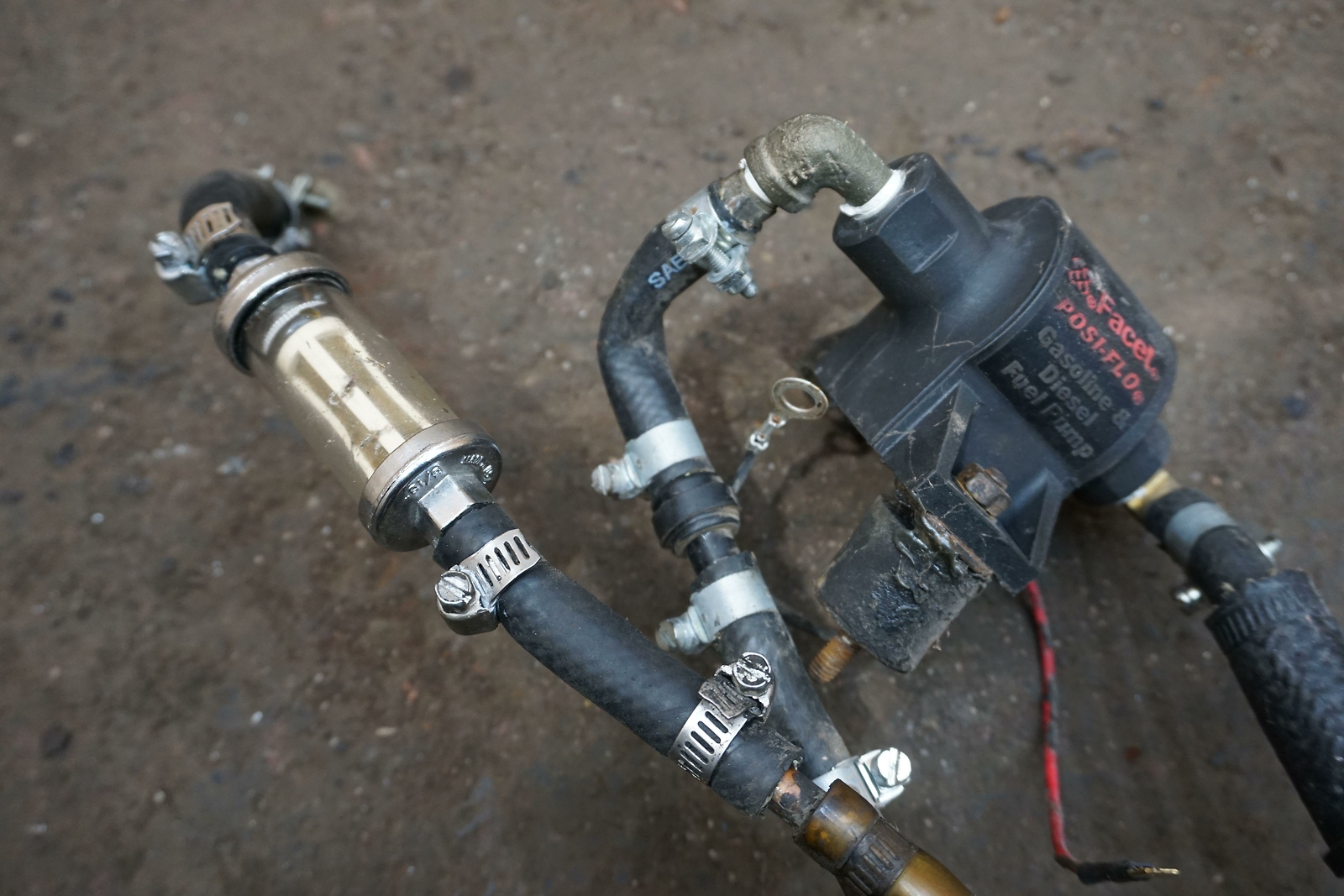 Fuel Line & Facet Posi-Flo Gasoline Fuel Pump Maserati Merak 1975