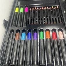 CreativeArt 66 Piece Art Set - Complete Drawing and Painting Supplies in a case