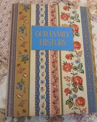 Vintage 1981 OUR FAMILY HISTORY Genealogy Book by Avenel Books Unused Floral 