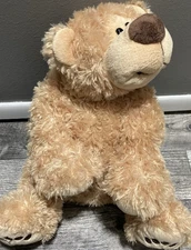 Dan Dee Collectors Choice Light Brown Bear Paw Print Soft Floppy 14" Sitting