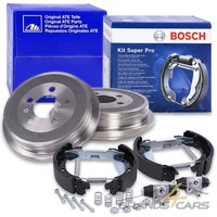 ATE Bremstrommeln Ø200Mm+Bosch Bremsbacken Satz FÜR Audi A2 VW Polo 9N FOX Ibiza