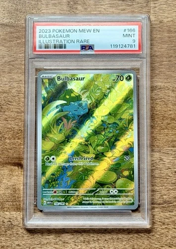 Bulbasaur Scarlet & Violet Holo Illustration Rare Card 166/165 PSA 9