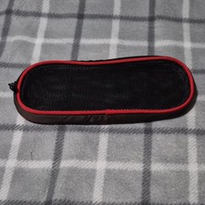 Black & Red Zipper Mesh Pencil Case