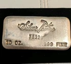 Silvertowne Poured 10 Oz .999 Silver Bar serial #38325
