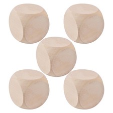 10Pcs Blank Wooden Dice Plain Cube 10/20/30/40/50/60mm Unpainted Wood Six Sided